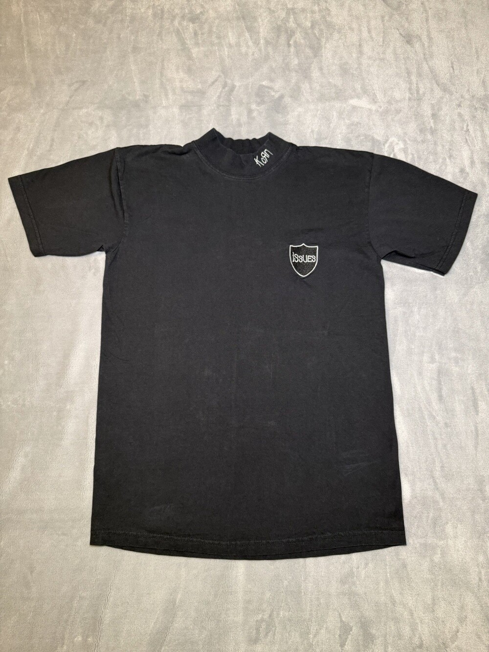 Vintage Korn Band T-shirt Mens Large Issues Album Black Graphic Logo Embroidered